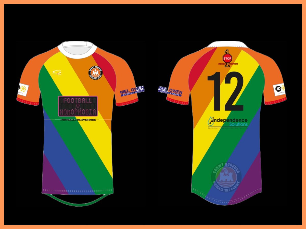 Conwy Borough FC π³οΈβπ (@conwyboroughfc) on Twitter photo A big thank you to <a href="/mel_owen_elec/">Mel Owen Electrical</a> , <a href="/OneStopFencing/">One Stop Fencing</a> and <a href="/Indep_Sol/">Independence Solutions</a> who are our shirt sponsors for the fixture against <a href="/HolywellTownFC/">Holywell Town Football Club</a> on Friday 10 March which is designated in support of <a href="/FvHtweets/">FootballvHomophobia</a> <a href="/FvHCymru/">FvH Cymru π΄σ §σ ’σ ·σ ¬σ ³σ Ώ</a> β½οΈπ³οΈβπ A big thank you to <a href="/mel_owen_elec/">Mel Owen Electrical</a> , <a href="/OneStopFencing/">One Stop Fencing</a> and <a href="/Indep_Sol/">Independence Solutions</a> who are our shirt sponsors for the fixture against <a href="/HolywellTownFC/">Holywell Town Football Club</a> on Friday 10 March which is designated in support of <a href="/FvHtweets/">FootballvHomophobia</a> <a href="/FvHCymru/">FvH Cymru π΄σ §σ ’σ ·σ ¬σ ³σ Ώ</a> β½οΈπ³οΈβπ