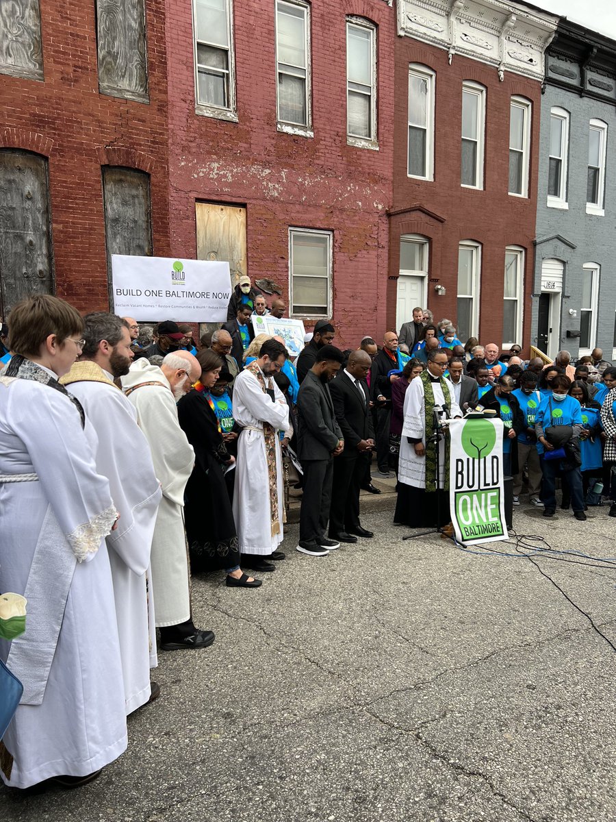 BUILDBaltimore's tweet photo. Today we declared with one voice that we can and will address the crisis of vacant and abandoned homes in Baltimore once and for all by investing $7.5 billion in the city’s neighborhoods and creating a special purpose entity that can raise the capital and ensure the work is done. https://t.co/IrGmsiWceH