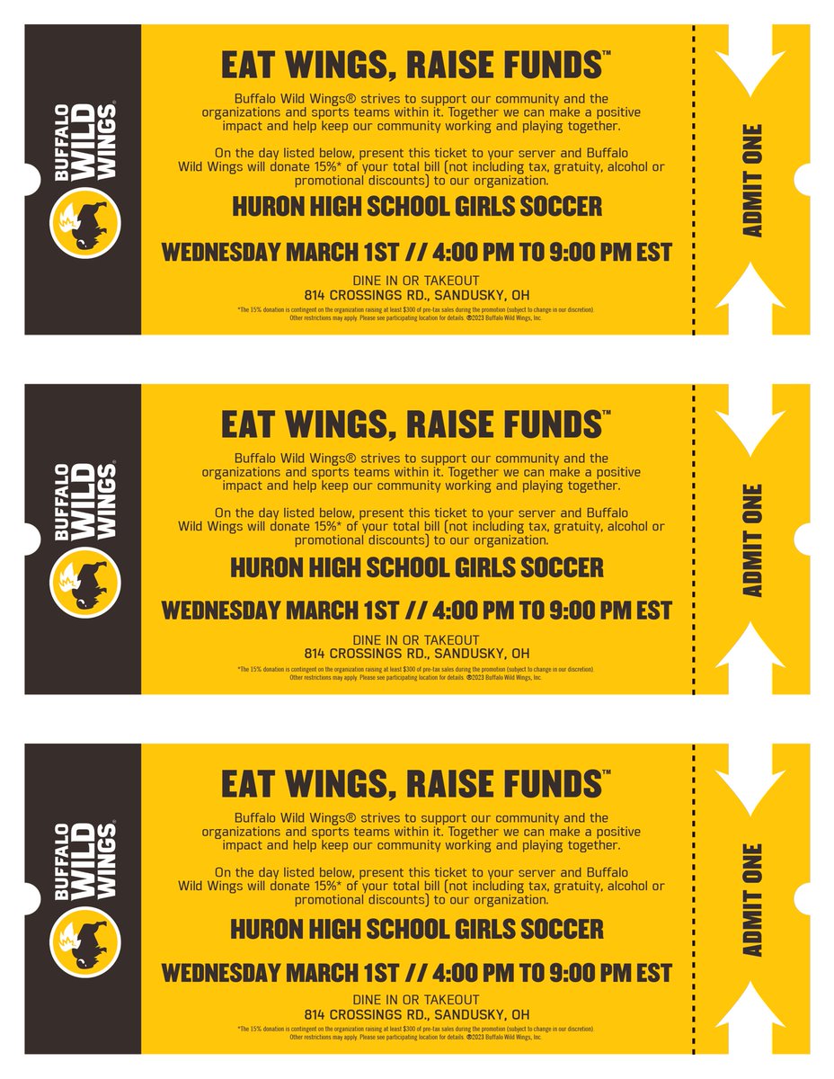 Support you Huron Tigers Girls soccer team!! #BDubs #wings