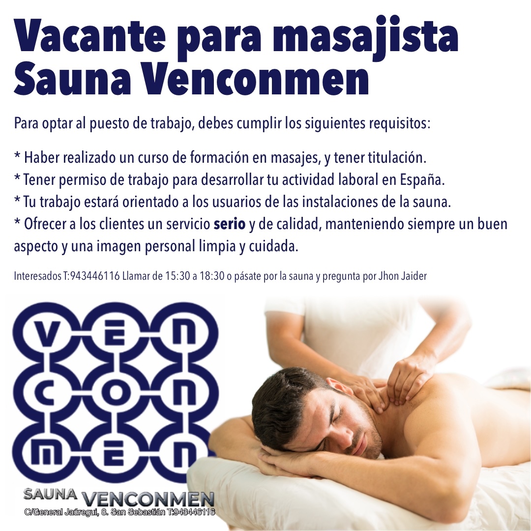 venconmen's tweet photo. 𝕊𝕒𝕦𝕟𝕒 𝕍𝕖𝕟ℂ𝕠𝕟𝕄𝕖𝕟
ʕ•́ᴥ•̀ʔっ♡♂
❤️🧡💛💚💙💜
¿Interesado en nuestra vacante? ¡Nos gustaría saber de usted!
#gaysauna #beargay #Gaybears #gayguipuzcoa #donosti #euskalgay #paysbasque #iparralde #soduest #navarra #VenConMen #TuCaraMeSauna https://t.co/qGSwOx9Wf5