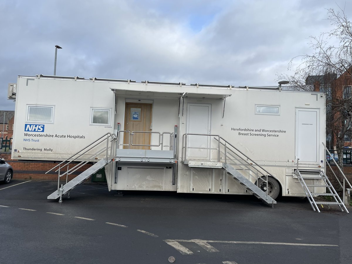 H&W Breast Screening (@waht_bimaging) on Twitter photo ⭐️⭐️ Site move ⭐️⭐️ The breast screening van arrived in Hereford (Morrisons) this morning <a href="/LyntonUK/">Lynton Trailers UK</a> Hereford Medical Group ⭐️⭐️ Site move ⭐️⭐️ The breast screening van arrived in Hereford (Morrisons) this morning <a href="/LyntonUK/">Lynton Trailers UK</a> Hereford Medical Group