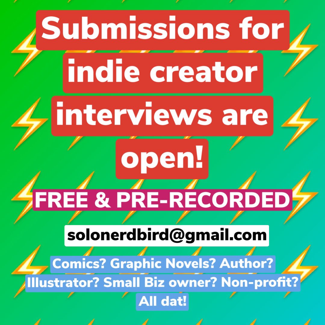 #interview inquires for March and later are open #IndieCreators & #SmallBiz owners. Tell a friend to tell a friend!