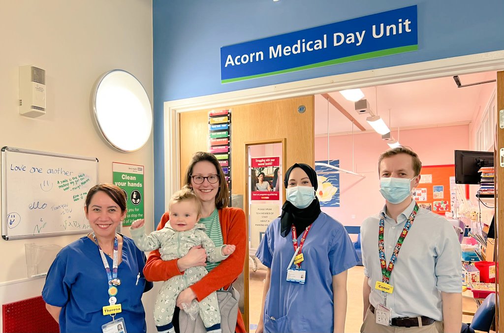 Baby Emily was so brave today taking part in the #rsv #HARMONIEstudy @WhippsCrossHosp @NHSBartsHealth Look at that smile! ❤️