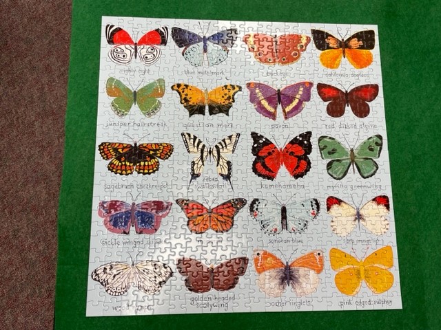THSRangersRead's tweet photo. Some of my scholars finished a new puzzle.  It was tough with all the light blue pieces. Didn't they do a great job? https://t.co/Tw8614L8nU