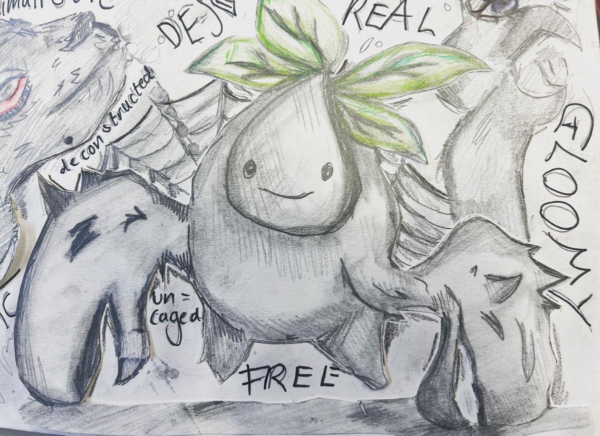 MCS_Art's tweet photo. An excellent Creature title page handed in today. So much detail. A great exploration of theme shown. Well done 🤩 #proudteacher #excellentwork @LearnWithMCS https://t.co/RHPPFJ1kaz