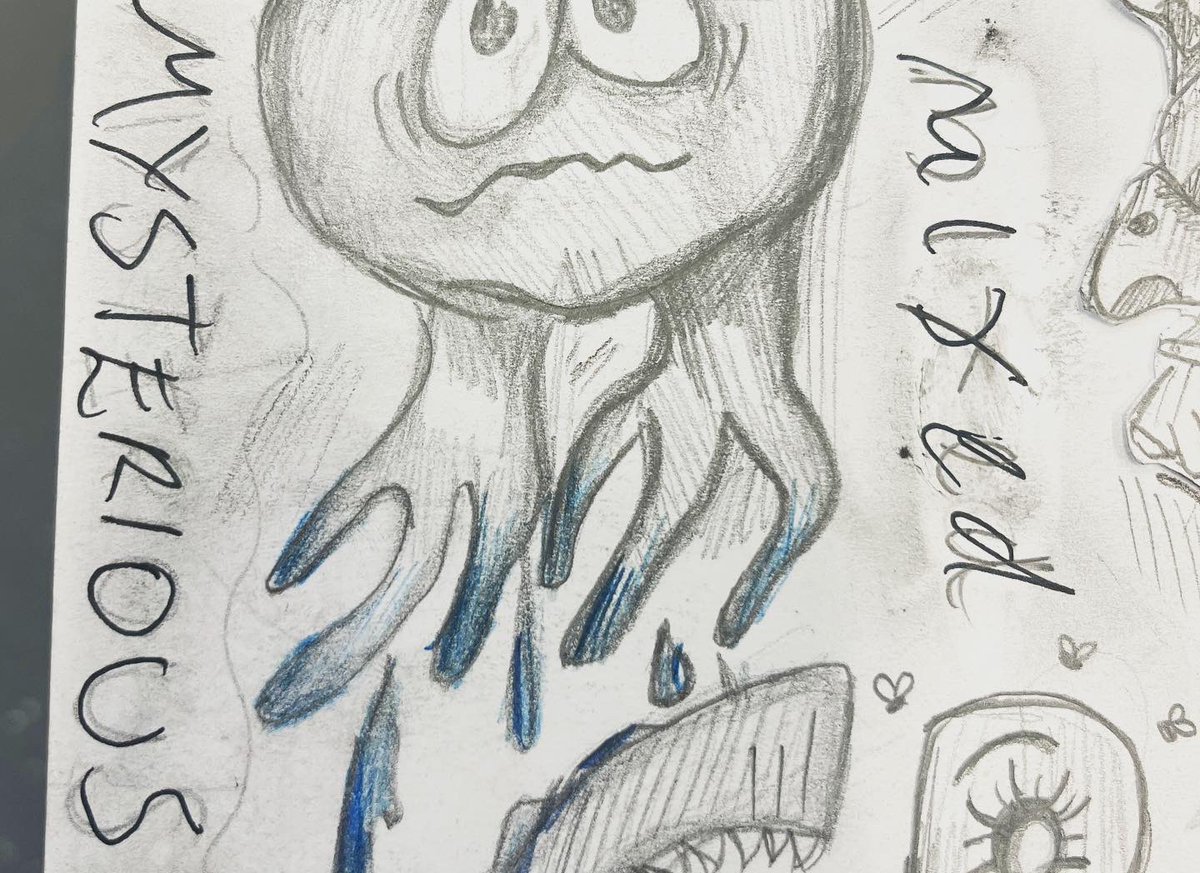 MCS_Art's tweet photo. An excellent Creature title page handed in today. So much detail. A great exploration of theme shown. Well done 🤩 #proudteacher #excellentwork @LearnWithMCS https://t.co/RHPPFJ1kaz
