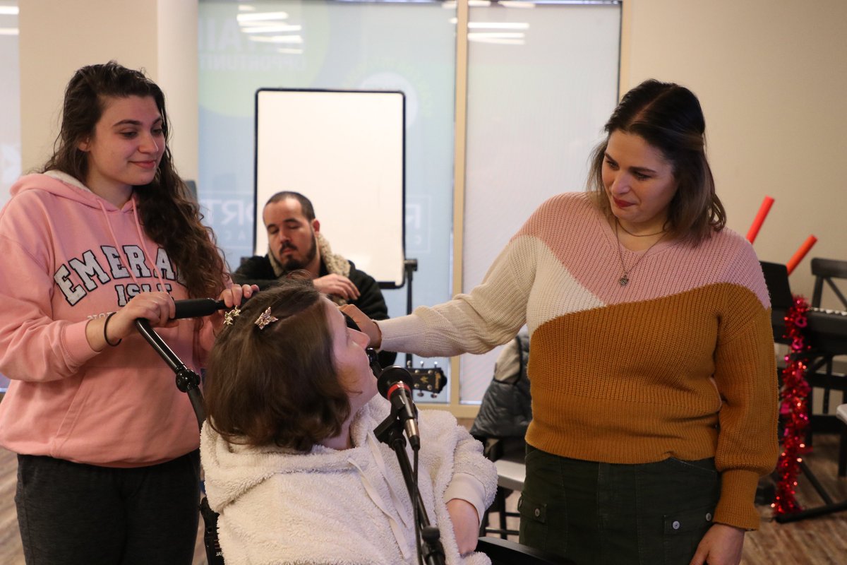 aptbmt's tweet image. Our group of Pathfinders met today to rehearse for their upcoming tour, which begins next week!  They'll be visiting schools throughout the county and sharing their personal stories and life experiences, singing original music, and talking questions from the audience.