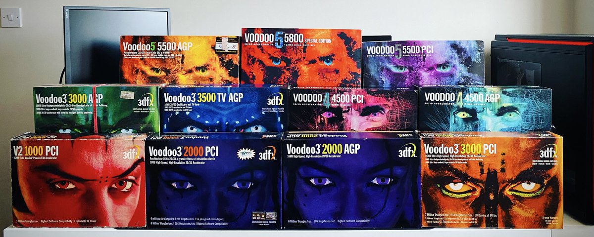 AlValentyn's tweet image. Can&apos;t wait to have these and the rest properly displayed in a new office.#3dfx #reprogramming