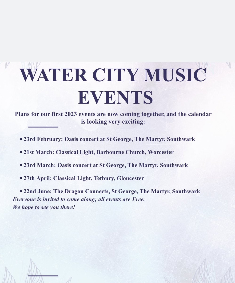 Water City Music 🎵 (@WaterCityMusic1) on Twitter photo 2023-02-16 18:08:14