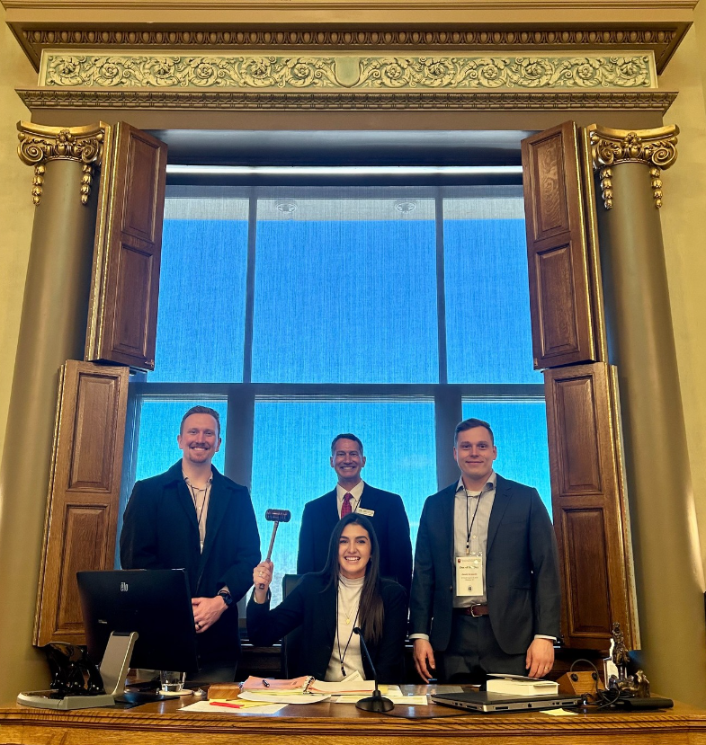 uwsomwwami's tweet photo. #WWAMI medical students are prepped for anything; this 3rd-year student was perfectly ready to lead the @WYLegislature. Out of deference to her education, the Senate convened in normal circumstances &amp; gave @Uwyo_WWAM visitors a warm welcome. Watch: https://t.co/b3BDMvDDfZ https://t.co/kPWnEW4SxY