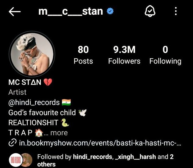 9.3M Done 10M On The Way 
High Level Wala Craze Instagram Live 541K Record Break 
#MCStan𓃵 #MCStanBB16Winner #MCStanWinTROPHY #MCStan