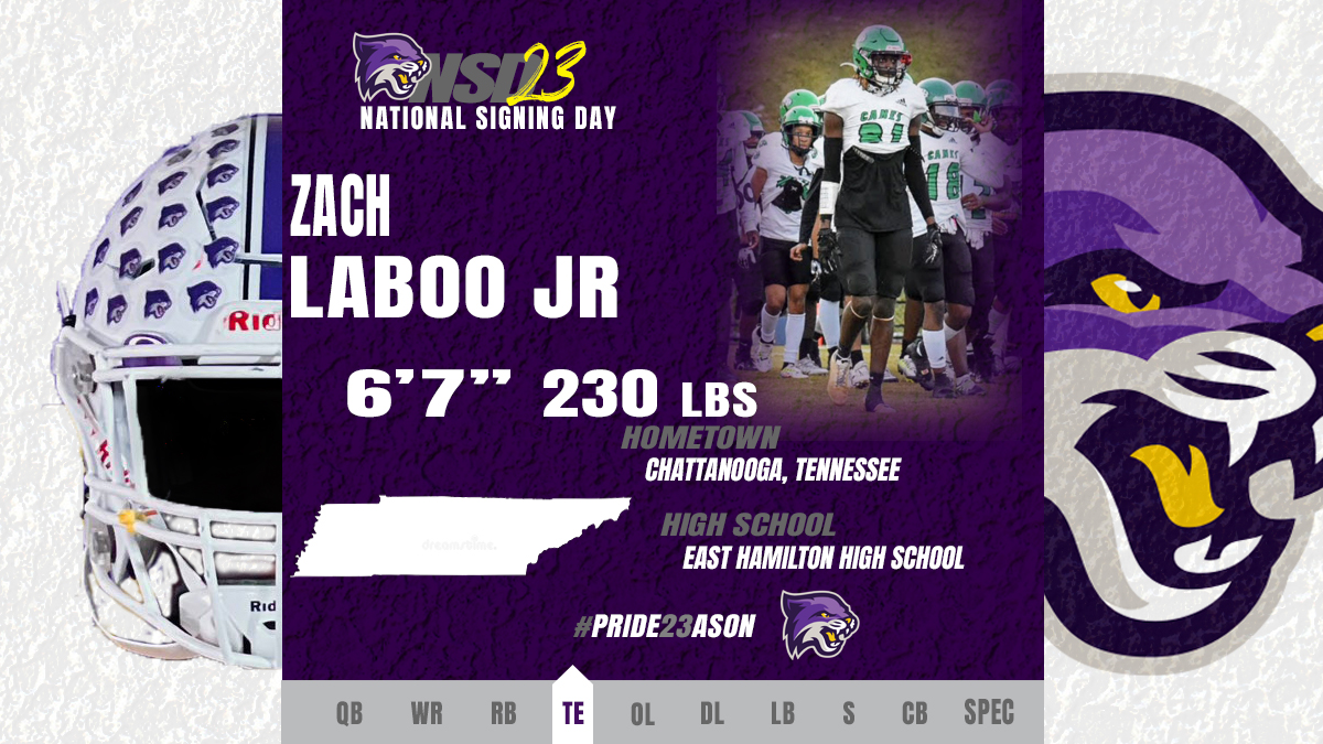 BU_FootballTN's tweet photo. βοΈ Zachariah Laboo Jr is π into being a Wildcat!
Welcome, @zachariahlaboo !
π TE | 6-7 | 230
π Chattanooga, Tennessee
π« East Hamilton HS
#ChasingGreatness|#Pride23ason
| #NSD23 https://t.co/Yj2bmKKChW