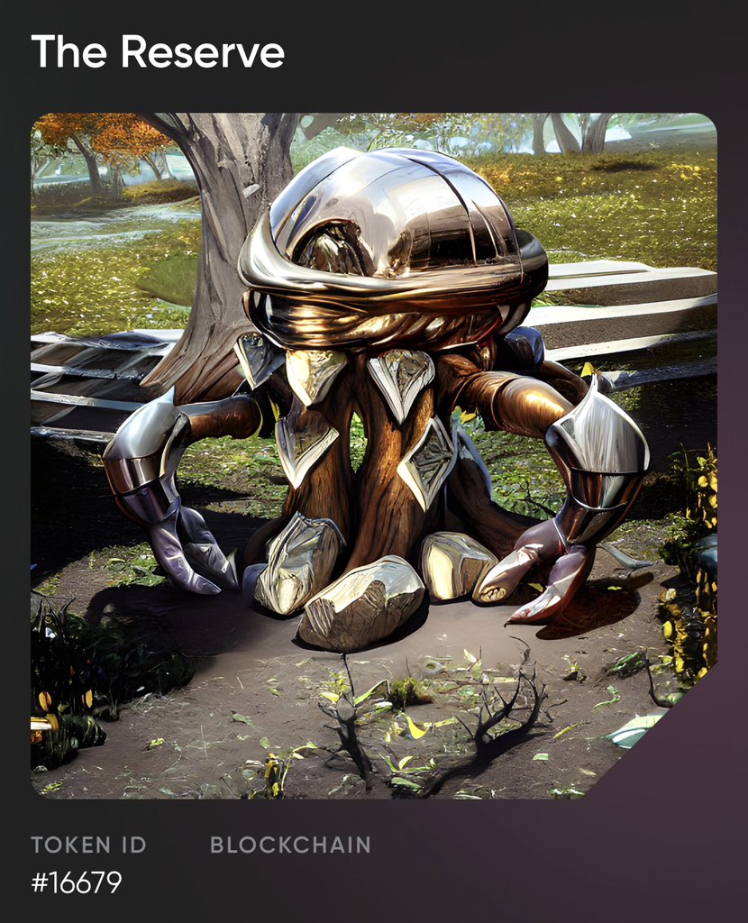 MSLcreations's tweet image. A new work for the portfolio.. “The Reserve” #nonfungibleintelligence #root #aiart #thingieart