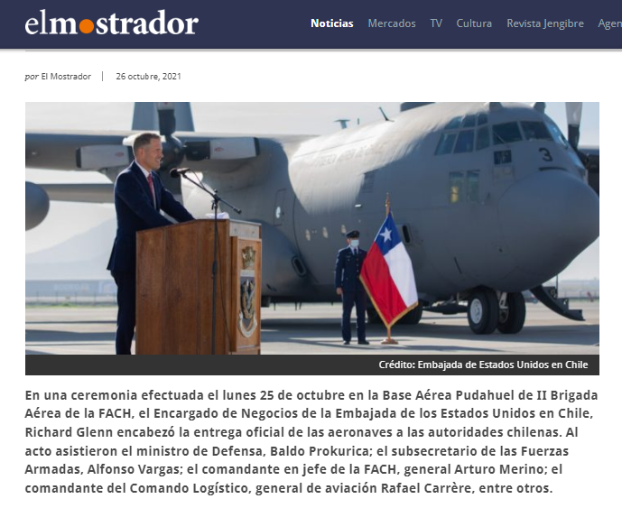 mlobosg's tweet photo. @La_Segunda @lasegunda y @AndresJouannet parten mintiendo.
La entrega de los aviones C-130 fue en 2021 a @bprokurica y no en 2019.
Y además, entonces la @FACh_Chile informó que la empresa de MAFFS estaba quebrada.
OPORTUNISMO contra @FACh_Chile @mindefchile @Mayafernandeza y @GabrielBoric https://t.co/wGBqhUNHTD