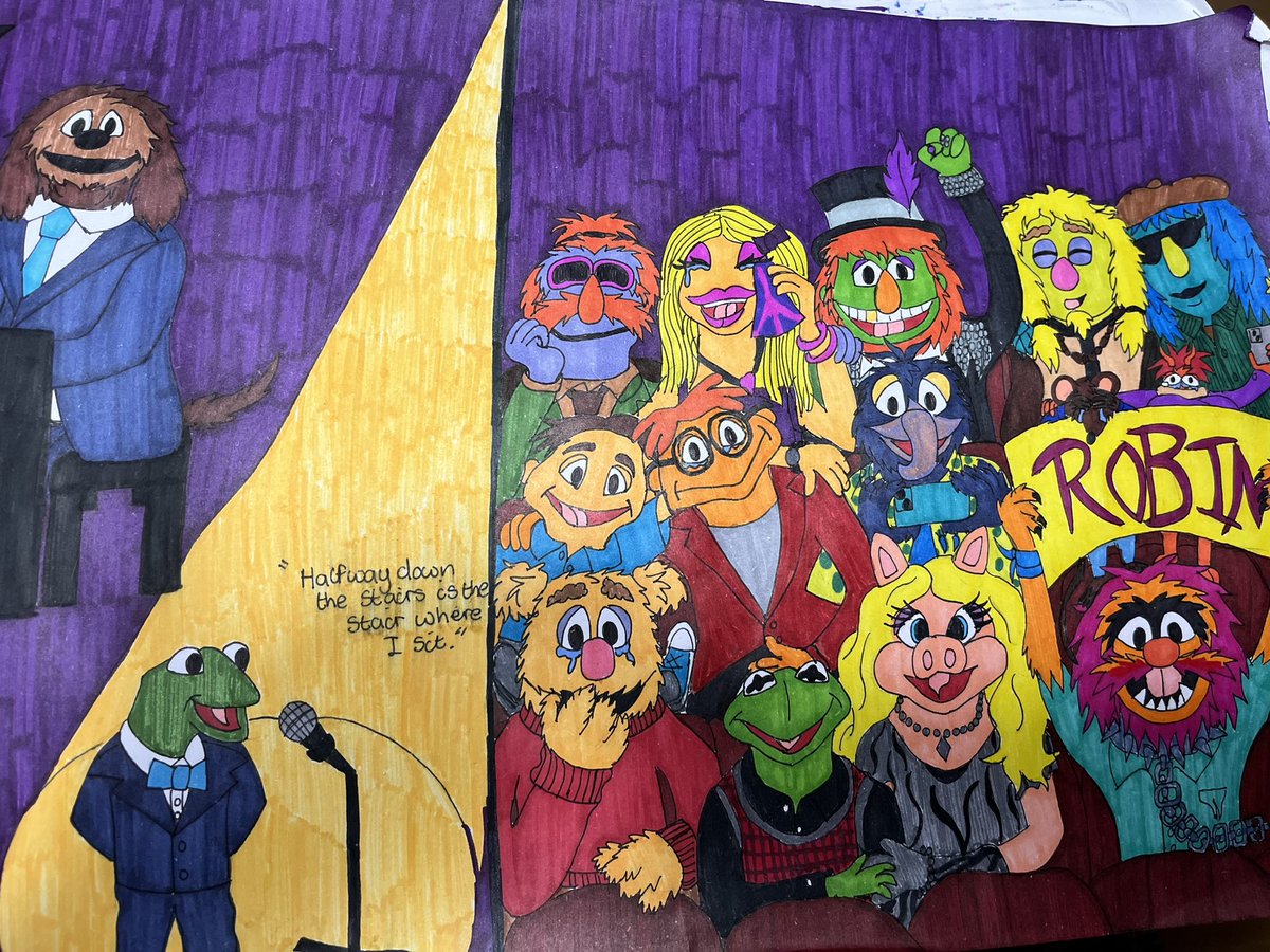ItsMollyClews's tweet image. ✨Half way down the stairs is the stair where I sit ✨

Kermit and the gang come and support Robin at his first school show 🥺❤️

#muppetwt #fanart #muppetshc #TheMuppets