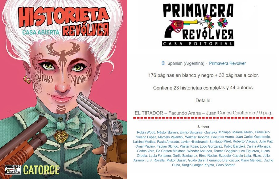 <a href="/Facundo_Arana/">Facundo</a> #PaulaVarela <a href="/nestorbarron/">Nestor Barron</a> #Quattordio <a href="/gpsdelamor/">gpsdelamor</a> 
#PremiosCinder (3ª Edición 2022)
¡Enhorabuena! por la #Nominación de vuestra
"Historieta Revolver" (Volumen 14) 📘
👏👏👏👏👏👏👏👏👏👏