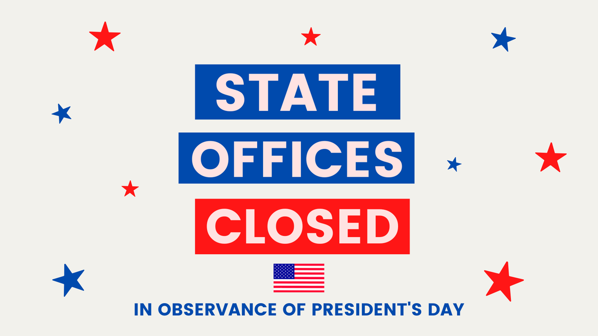 NJDOT on Twitter "State offices are closed today in observance of