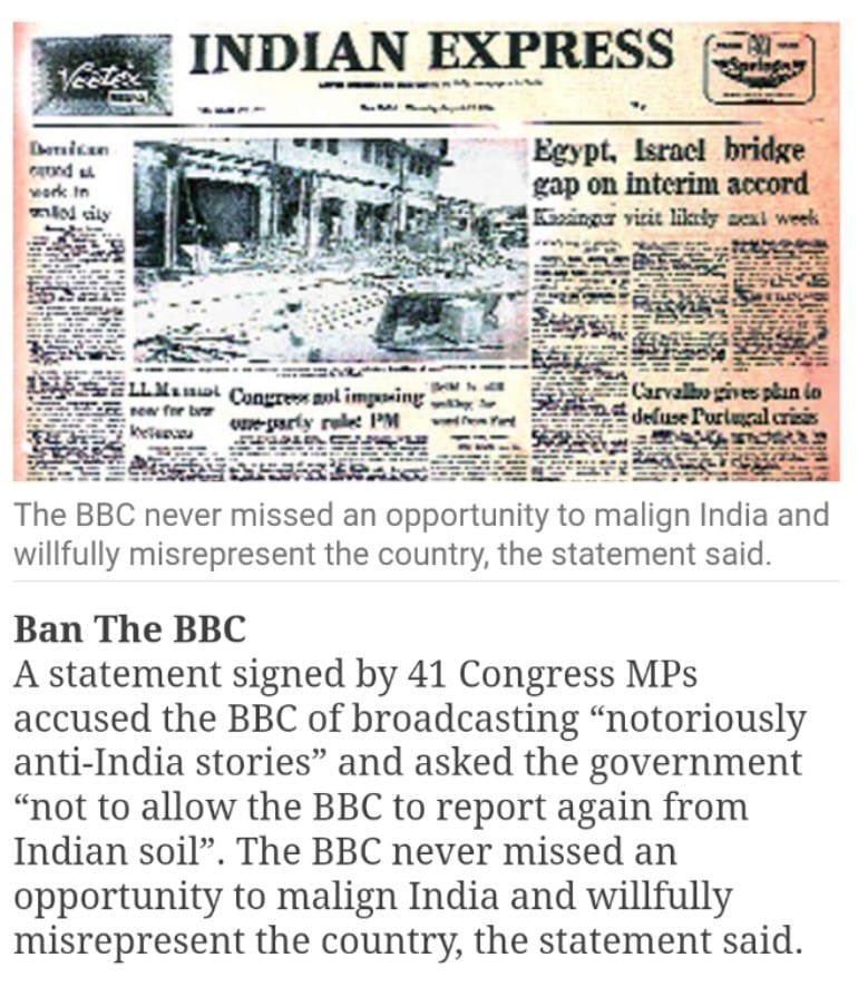 HARISHMALIK007's tweet photo. @INCIndia लेडी अलीबाबा और उसके वो 40 साथी (41MPs) भी डरपोक तो नहीं, तानाशाह ही रहे होंगे ⁉️ जिन्होंने 1975 में इसी BBC को भारत में बैन करने का बिगुल फूंका था 📯😛
#BBCBan https://t.co/kHue4n1KMm