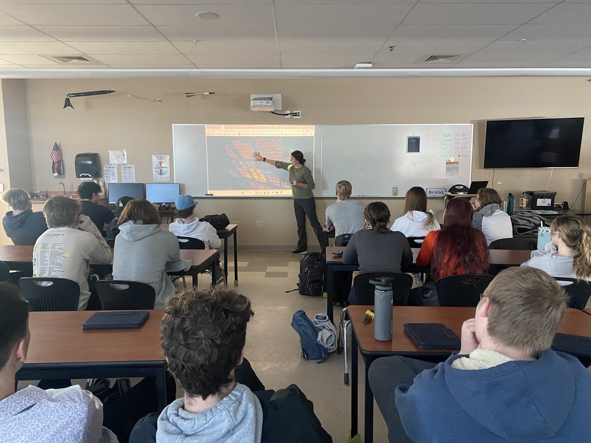 ErieEngineering's tweet image. Great guest speaker from CU’s Space Minor Program came and talked with Aerospace students about awesome opportunities in the space field!! Thanks, Ashleigh! (*bonus on the fun stickers!!) @CUSpacebuff @ErieHighSchool @LizRussell_edu @CUBoulder @DPerfettiDeany 🚀🦬