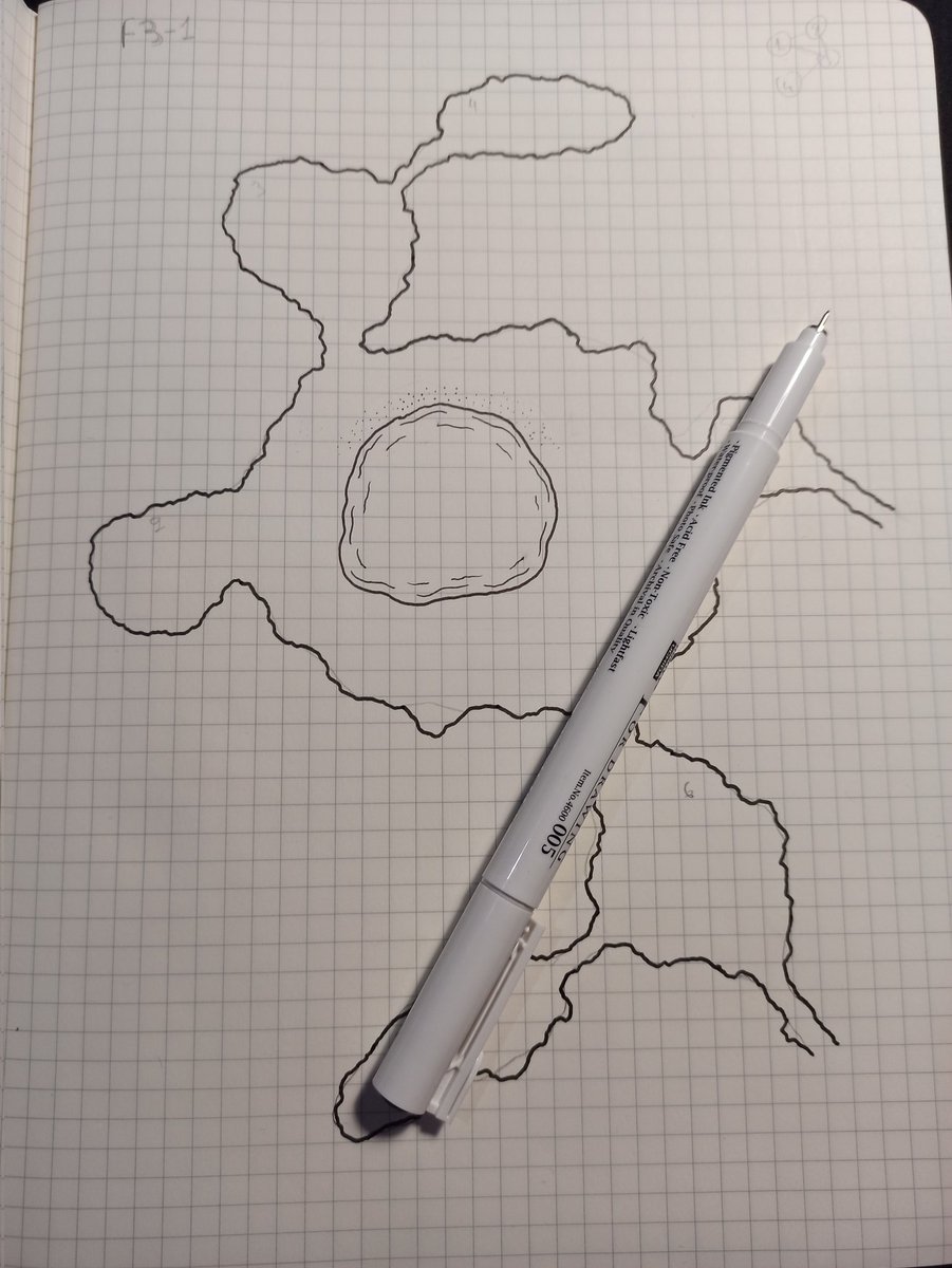TheKindGM's tweet image. Having returned home from the business trip means I have, once again, access to my #dungeon23 journal.
Time to start another floor. I need to finish the details on a room of the previous floor but I had some ideas during my trip I don't want to forget them.