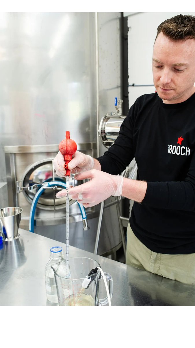 At Pure Booch, we take slow brewing seriously! 👨‍🔬 Our founder Paddy's in-house quality control tests and working with @puritybrewingco's internal lab ensures the highest quality Kombucha around. Taste the difference with every sip! 🌟