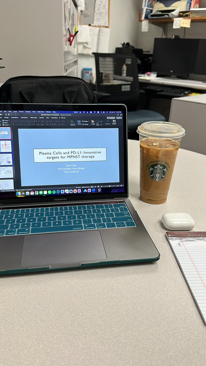 LingointheLab's tweet photo. About to give my final seminar of my T32 appointment on harnessing host immunity to combat MPNSTs https://t.co/pGYJ9KLYHQ