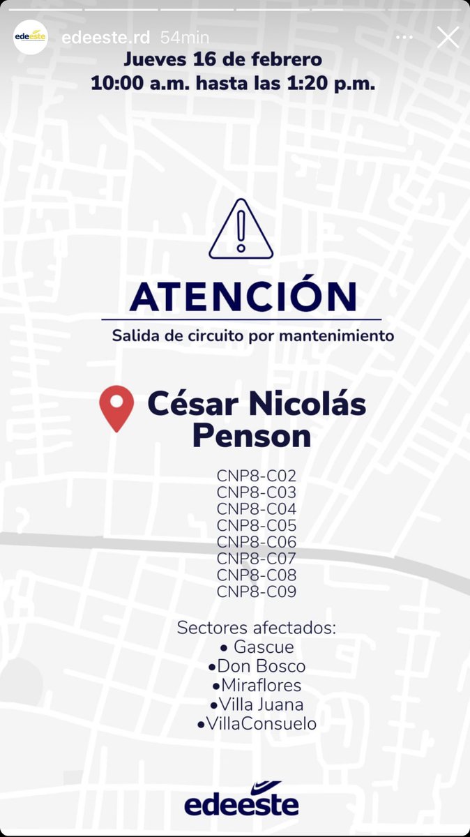 Asi juega <a href="/EdeesteRD/">Edeeste Dominicana</a> con sus clientes, anuncian un mantenimiento al mismo instante de llevarse la luz, dicen que es hasta la 1:20 y ya son las 2:30 y nada de llegar #gazcue <a href="/SIEGOBRD/">Superintendencia de Electricidad</a> <a href="/DiarioLibre/">Diario Libre</a> <a href="/ListinDiario/">LISTÍN DIARIO</a> <a href="/NoticiasSIN1/">NoticiasSIN</a> <a href="/RDSomosPueblo/">Somos Pueblo Media</a>