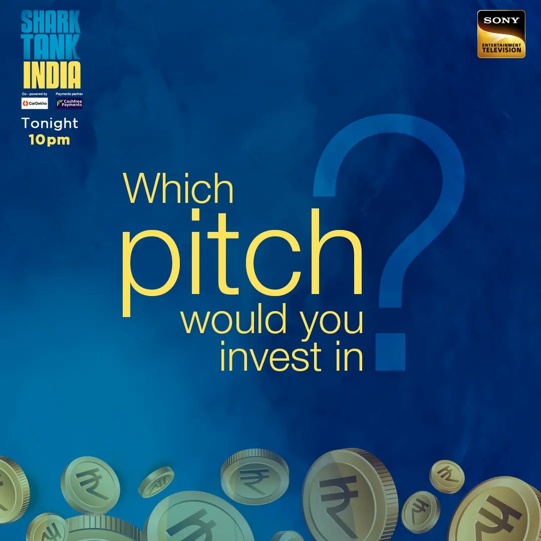 SonyTV's tweet photo. #Perfora, #CureSee and #MidNightAngelsByPC which pitch will interest the Sharks and end up with a deal?
Don't forget to tune into #SharkTankIndia Season 2, tonight at 10 pm on Sony Entertainment Television & Sony LIV. https://t.co/S4mDiAzBEa