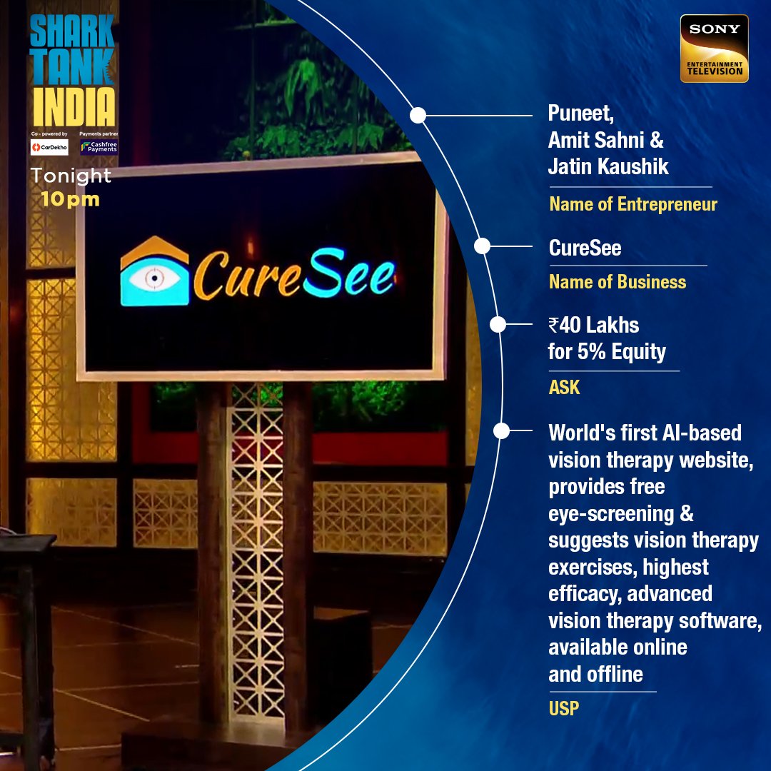 SonyTV's tweet photo. #Perfora, #CureSee and #MidNightAngelsByPC which pitch will interest the Sharks and end up with a deal?
Don't forget to tune into #SharkTankIndia Season 2, tonight at 10 pm on Sony Entertainment Television & Sony LIV. https://t.co/S4mDiAzBEa