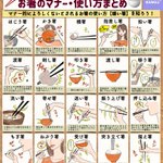 これはしっかり覚えておきたい!「お箸のマナー」のとっても分かりやすいまとめ!