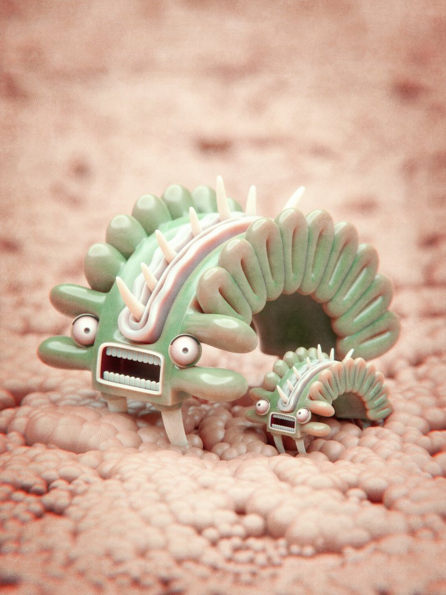 Pink fluffy Omikron standing with youngling 😁❤️
#Blender3d #3dart #slovakia