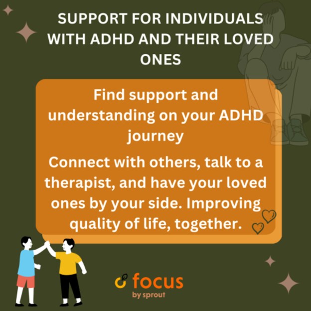 ADHD may be a challenge, but with the right support and understanding, we can overcome it together. 
#LivingWithADHD #DontGoThroughItAlone #SupportFromLovedOnes #SupportFromProfessionals #JoinSupportGroup #ConnectWithOthers #SafeSpace #ShareExperiences #TalkToTherapist #ADHDLove