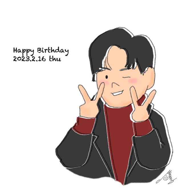 Happy Birthdayanniversary 26!・母の好きな目黒蓮くん。2/16お誕生日ということで、イラスト描いてみました。昨年益々ご活躍された目黒蓮さん。これからもさらなる飛躍を応援しています#目黒蓮 #SnowMan#目黒蓮誕生祭2023 #目黒蓮誕生祭#イラスト 