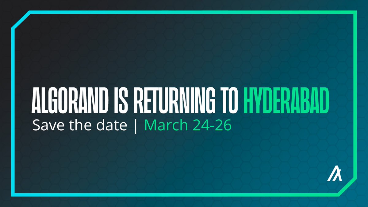 Algorand is returning to Hyderabad from March 24-26 to host a curated #developerexperience + #pitchcompetition. We have something to offer developers + non-technical founders. Learn more in the thread below or follow the URL to register: algorand.foundation/hack-shack-dev… #algofam #web3