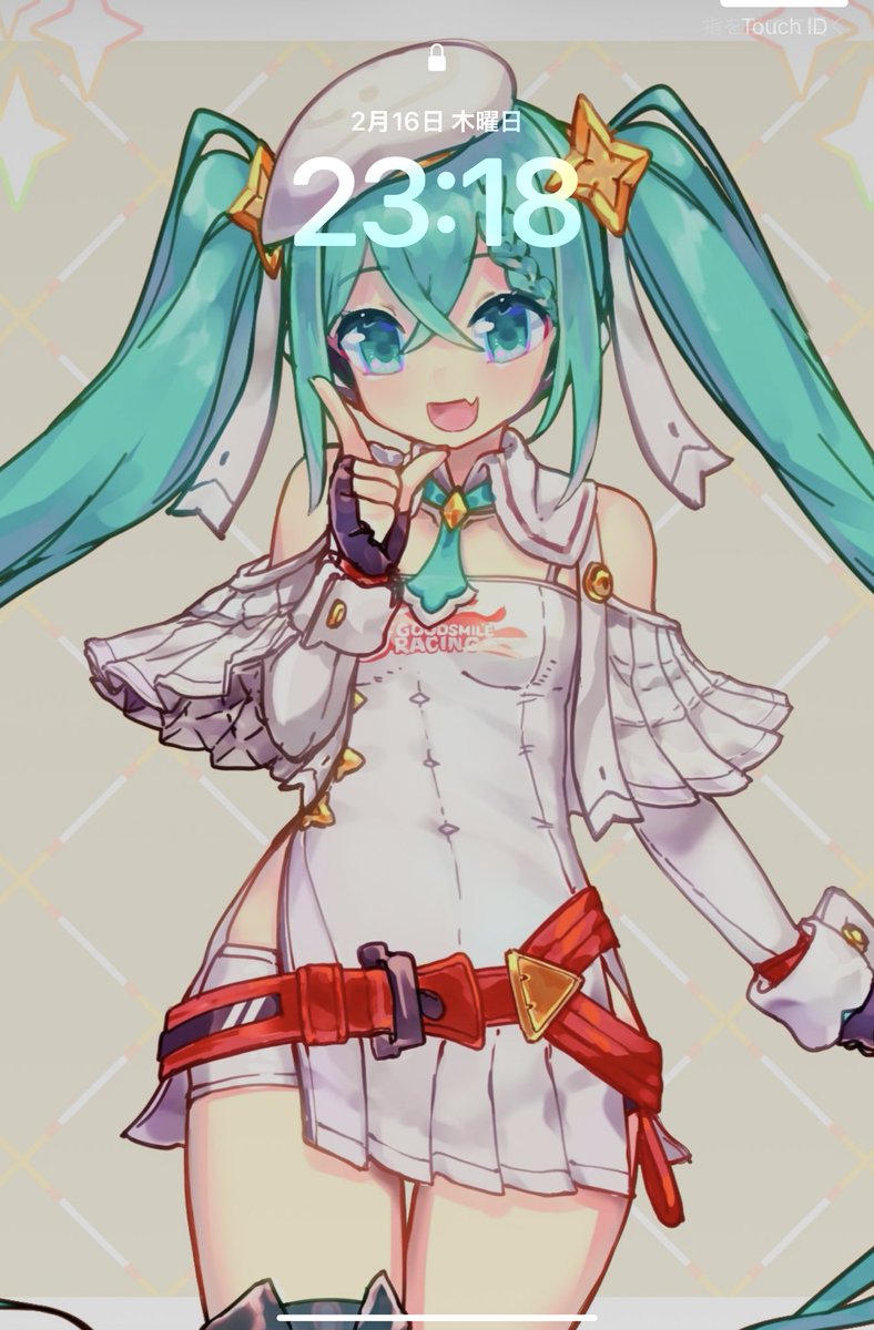 初音ミク ,レーシングミク 「知ってたけどこの時計の主張の強さは笑うしかないのよ 」|Юрй(ゆうり)💍のイラスト