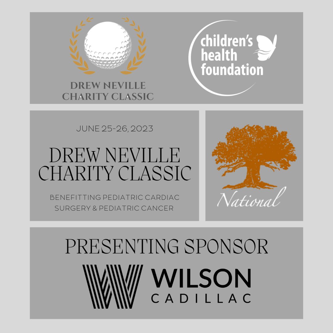 Oklahoma Children's Health Foundation (@okchf) on Twitter photo We are 129 days away from the Drew Neville Charity Classic Celebrity Pro Am tournament at @oaktreenational! Another shoutout to <a href="/wilson_cadillac/">Wilson_Cadillac</a> for being our Presenting Sponsor! We are 129 days away from the Drew Neville Charity Classic Celebrity Pro Am tournament at @oaktreenational! Another shoutout to <a href="/wilson_cadillac/">Wilson_Cadillac</a> for being our Presenting Sponsor!