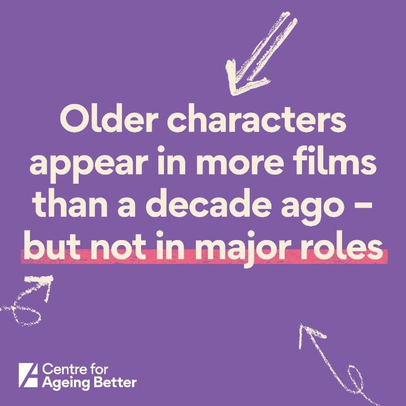 Ageing_Better's tweet photo. Our new report shows that older characters are underrepresented in British films.

What storylines would you like to see more of on screen?