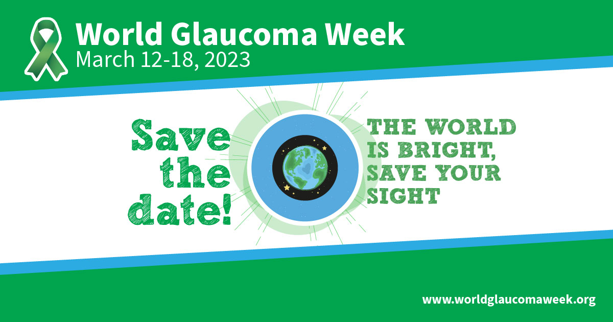 World glaucoma week from <a href="/WorldGlaucoma/">World Glaucoma Association (WGA)</a> is approaching! From March 12 to 18, various events are organised worldwide to raise awareness on glaucoma. Save the date now to join us at our events.  worldglaucomaweek.org
#WGA#WGW2023#glaucoma#glaucomaweek#glaucomaawareness#eyetest