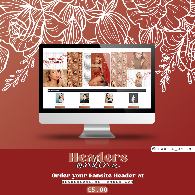 Headers_Online's tweet photo. ☆ Completed Header Request • #SabrinaCarpenter Daily • https://t.co/KuldhovjIQ ✧ #header #fansiteheader #headersonline https://t.co/KzUHWPyZmX
