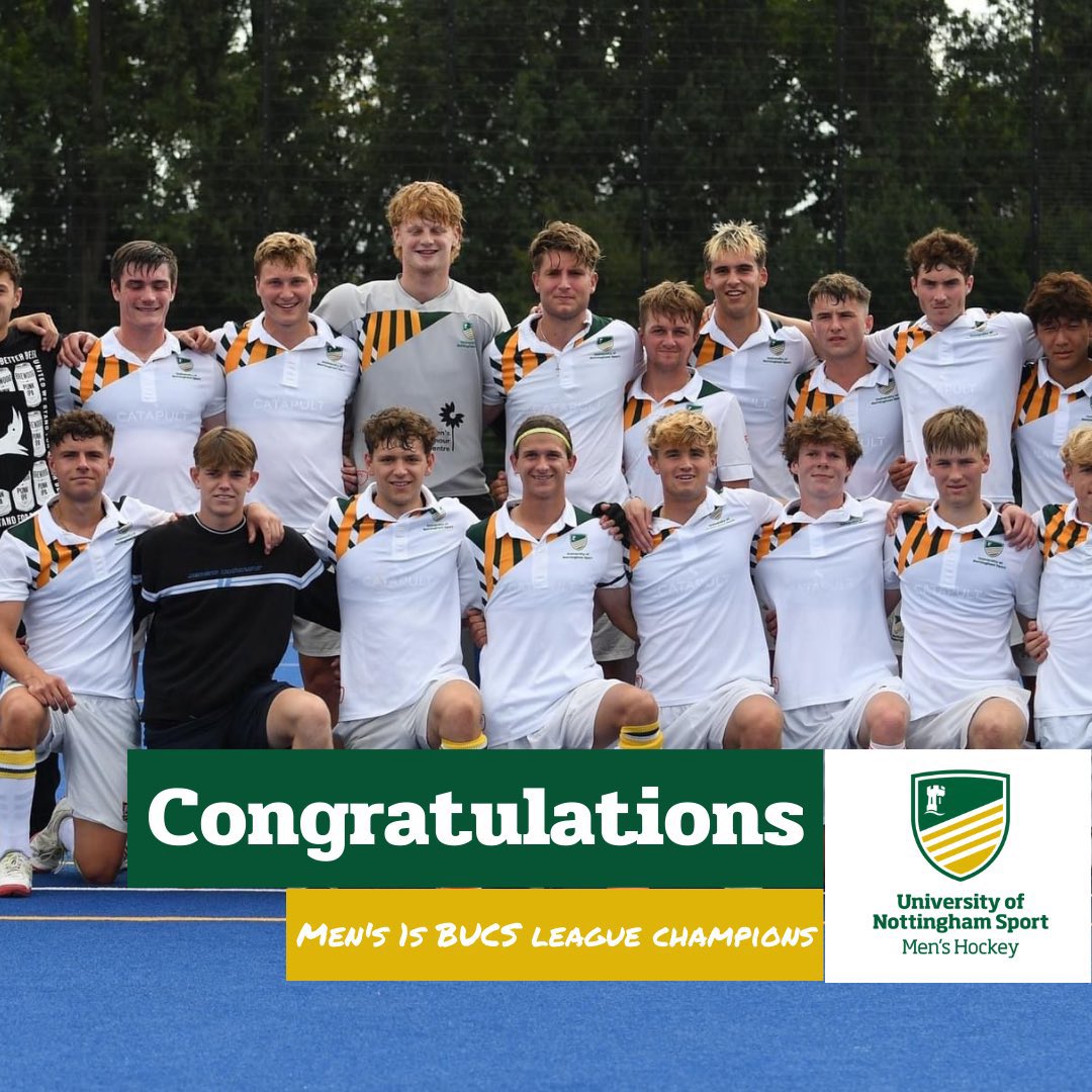 bateman_j's tweet photo. A massive achievement for our @uonmhc Performance Squad. So proud of the boys to win the top two @BUCSsport Leagues! Even more impressive our M2 winning it back to back! Looking forward to starting our knockout campaign! #RoadtoNottingham https://t.co/Y9YhNuzbro