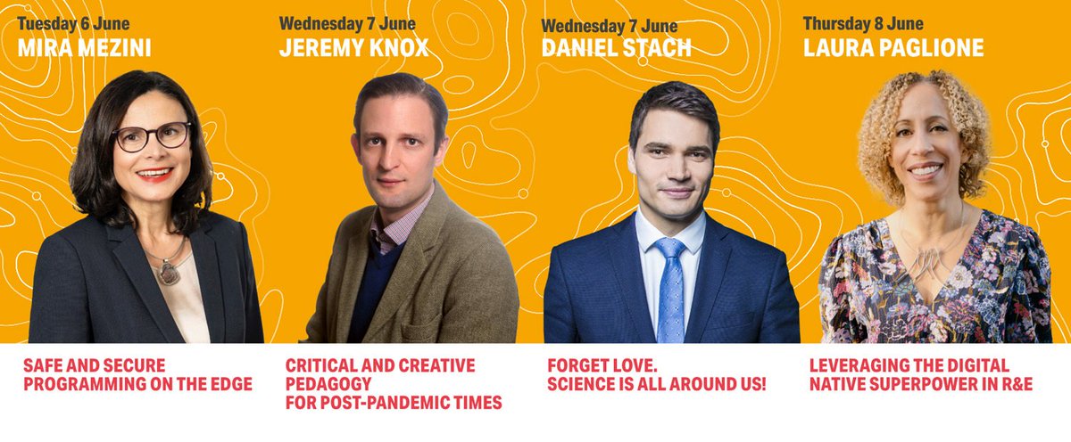 GEANTnews's tweet photo. 📢Check out the exciting Programme and lineup of keynote speakers that will join us at #TNC23 in Tirana!
Read more and don't forget to take advantage of the early bird registration rate until 26 March👉https://t.co/XJH4cMqo1t #DigitalGenerations https://t.co/APlQzNMeHA