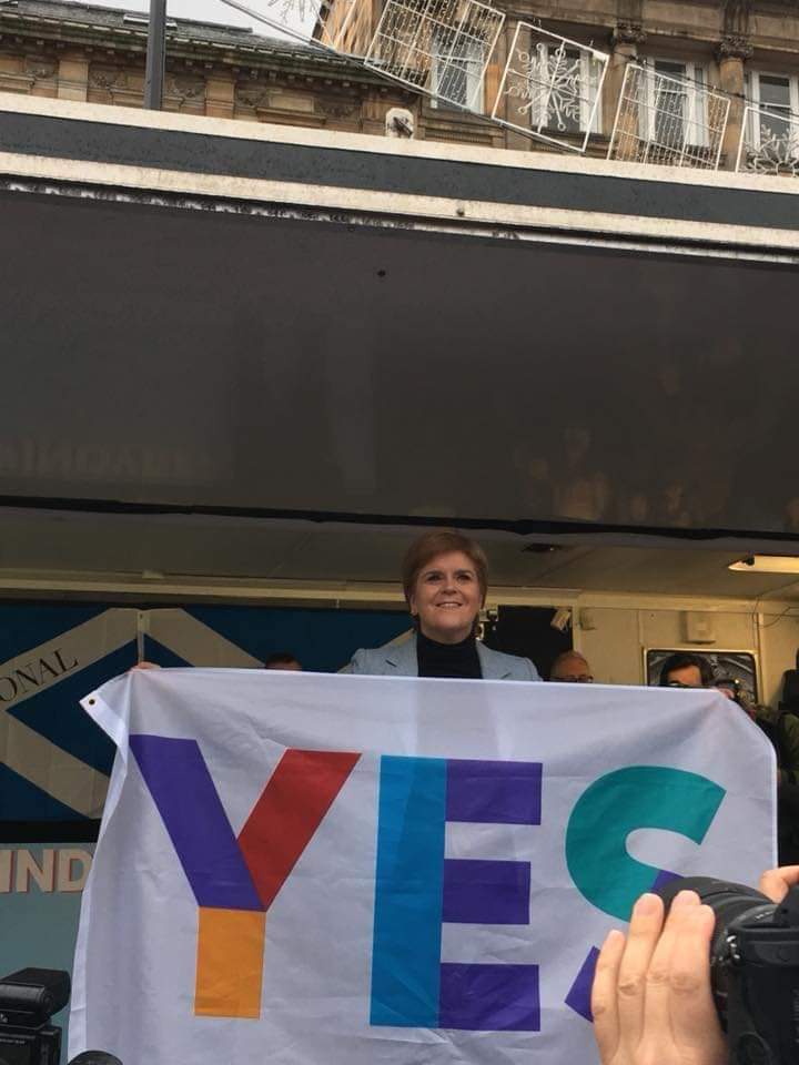 The great scotswoman speaking at a YES rally in Glasgow 2019 pre-covid I think #indyref2023 #ScottishIndependence #nicolasturgeon #snp #independenceisnormal