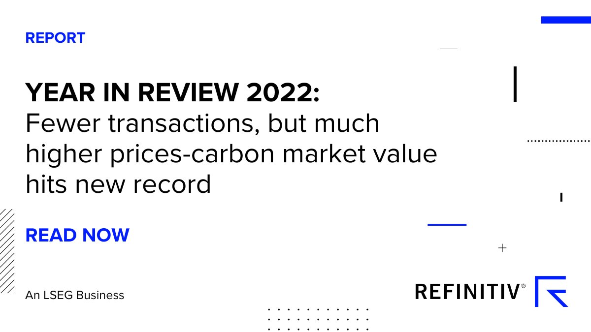 Year in review 2022: fewer transactions, but much higher prices-carbon market value hits new records. Read the report: refini.tv/3KcZ60P