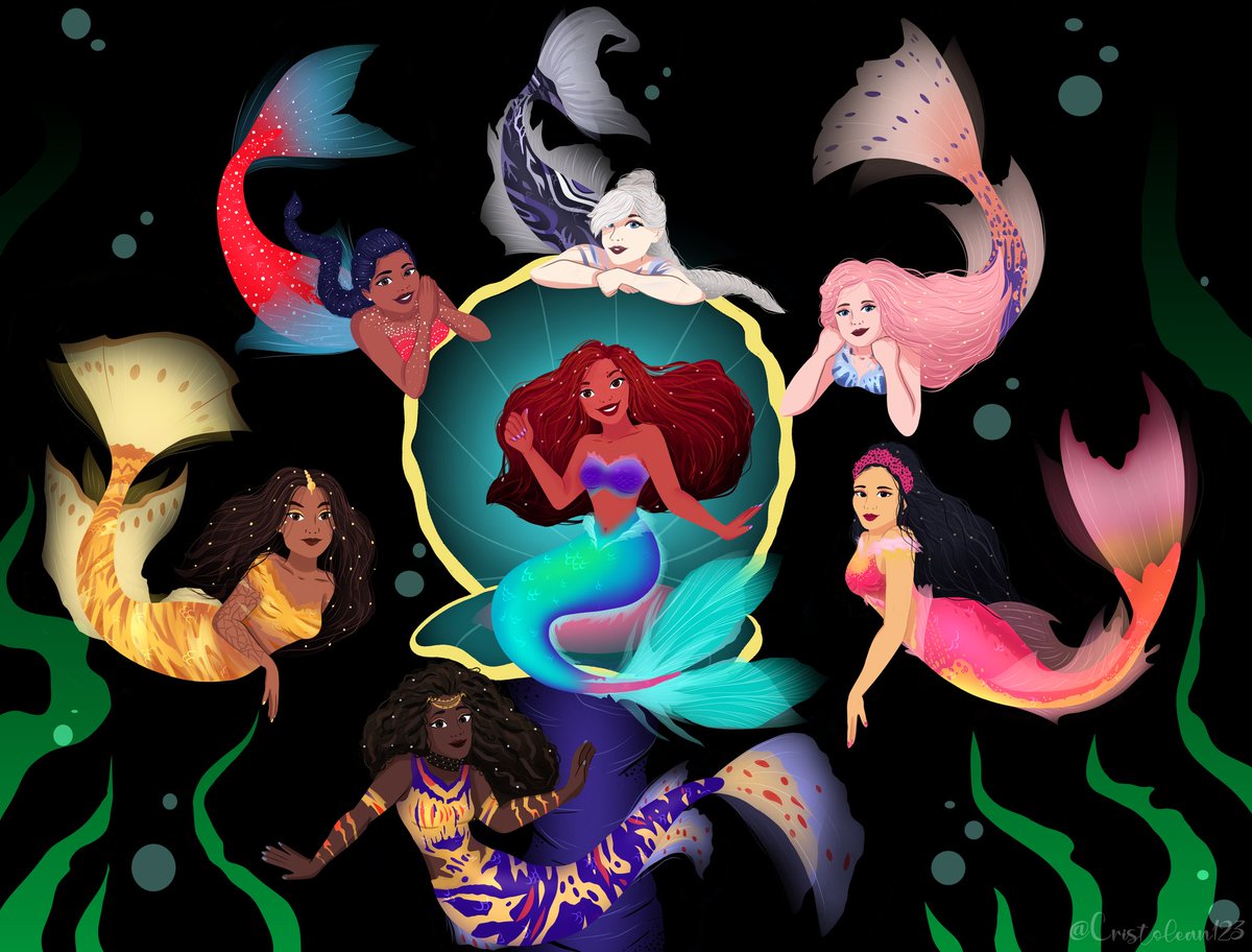 cristolean123's tweet photo. ●Ah, we are the daughters of Triton
Great father who loves us and named us well
Tameka, Karina, Caspia, Indira, Perla, Mala and Ariel ✨🧜🏽‍♀️
@HalleBailey🧜🏽‍♀️✨
#TheLittleMermaid
#LaSirenita #Liveaction #HalleBailey #Ariel https://t.co/Crlb9sj57R