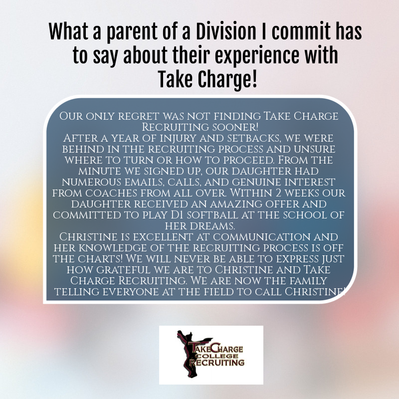 New write up from a parent of a division 1 commit. See what they have to say about their experience with @takecharge_sb and owner, Christine Summers <a href="/SSCAL13/">Christine Summers</a>