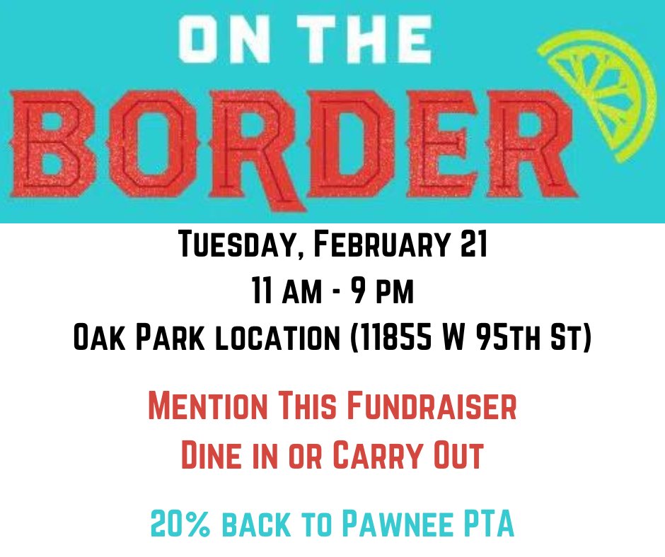 PawneePTA's tweet photo. Mark your calendars! 📅

Restaurant Night is coming up, so let someone else do the cooking!

Reservations are not required, but if needed just click the link:
https://t.co/W8KPUYtSKg https://t.co/seObg4XOhM