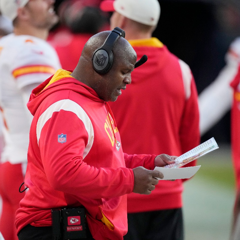 Commanders's tweet photo. We are interviewing Eric Bieniemy today for our offensive coordinator opening.