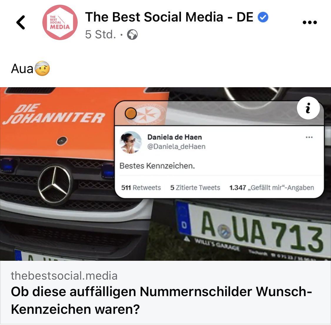 Drüben auf Facebook bin ich sehr berühmt. Nur dass Sie es wissen.