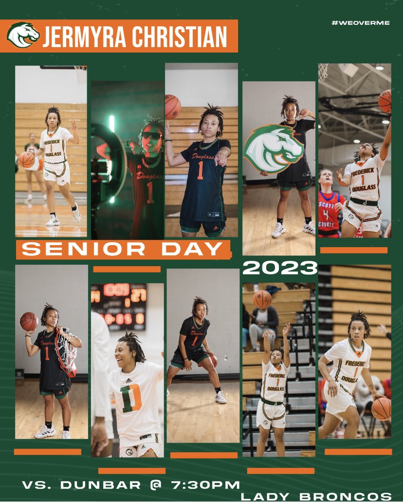 Lady Broncos Basketball (@fdhsladybroncos) on Twitter photo We are celebrating our lone senior <a href="/jermyra15/">Jermyra Christian</a> tonight !
π Dunbar HS
β° 7:30pm
πFrederick Douglass HS We are celebrating our lone senior <a href="/jermyra15/">Jermyra Christian</a> tonight !
π Dunbar HS
β° 7:30pm
πFrederick Douglass HS
