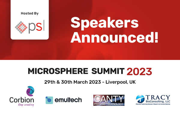 PSL is excited to announce that Corbion, @emultech, JM Canty & Tracy BioConsulting will be joining us at this year's Microsphere Summit Find out more about the Event, Conference & Workshops now bit.ly/3S7AEA6 #injectables #pharma #microspheres